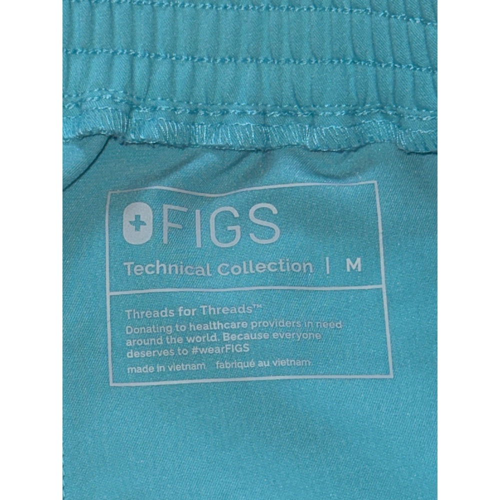 Figs Jogger Women Yola Skinny Neon Blue Technical Scrub Size Medium - Picture 4 of 10